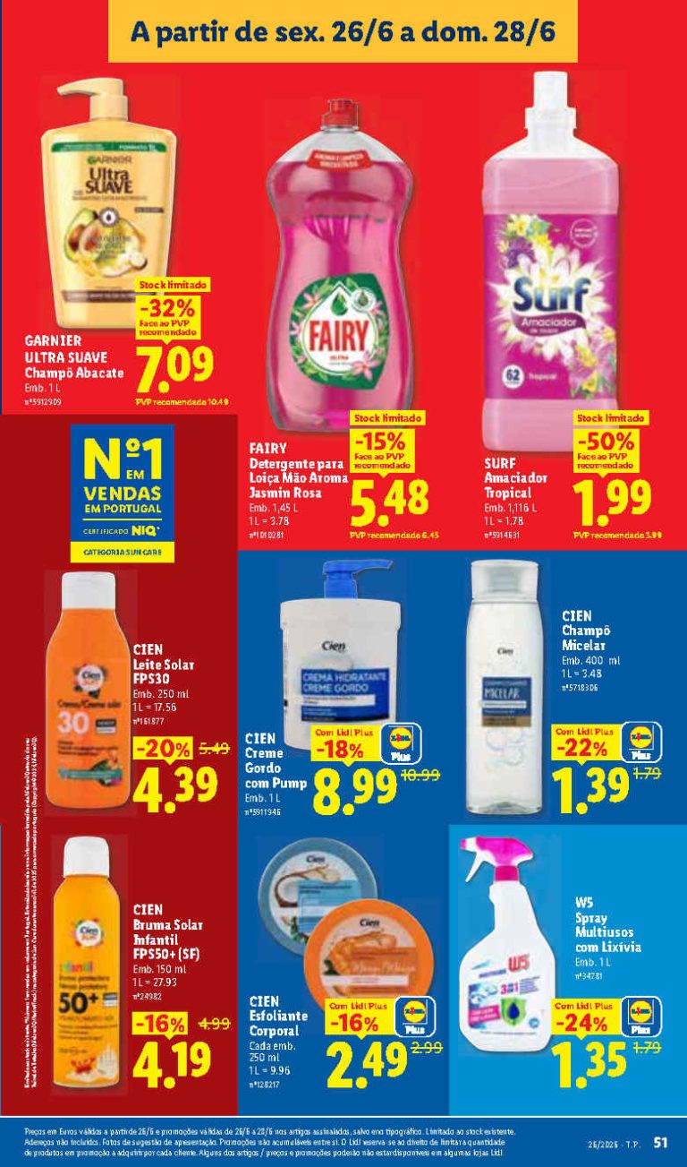 Folheto Lidl limpeza e beleza – Antevisão Promoções 26 a 28 de junho