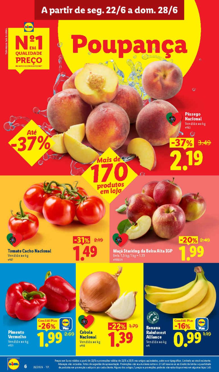 Folheto Lidl Frescos – Antevisão Promoções 22 a 28 de junho