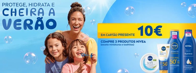Promoção NIVEA – Compre 3 produtos e recebe cartão presente com 10€