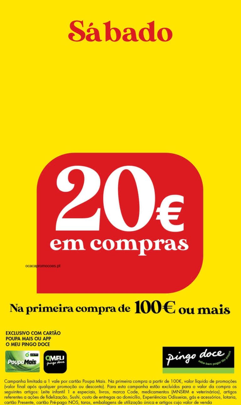 Antevisão Pingo Doce – Oferta 20€ Só Sábado dia 20 junho (Madeira)