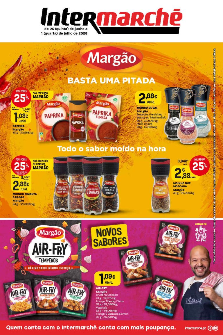 Folheto Intermarché extra – Antevisão Promoções 25 junho a 1 julho