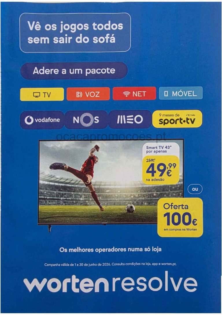 Folheto Worten Mobile – Antevisão Promoções 4 a 30 de junho