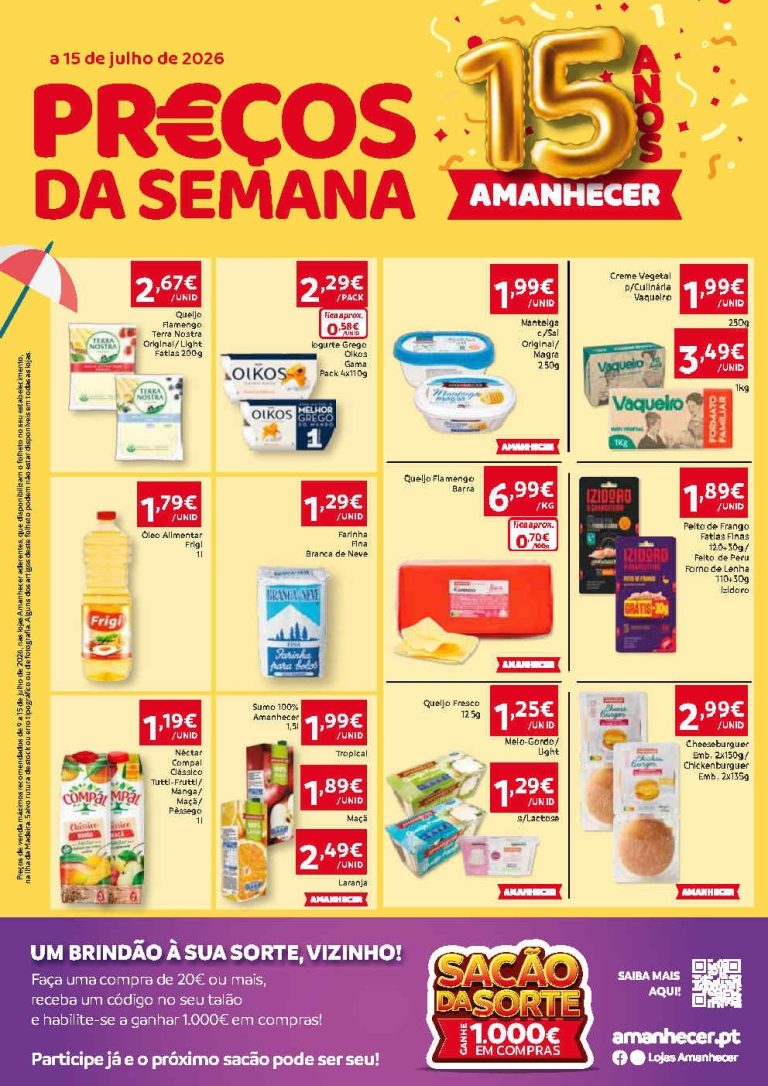 Folheto Amanhecer Madeira – Antevisão Promoções 10 a 15 de julho