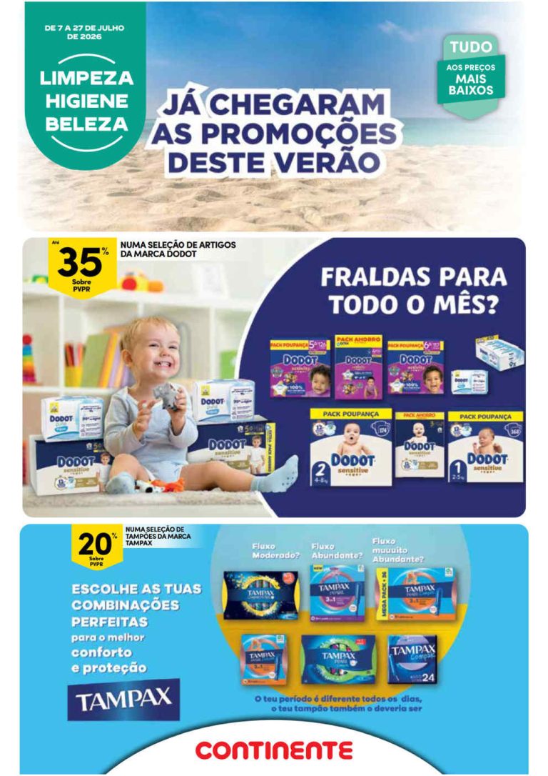 Folheto Continente Açores – Antevisão Promoções 8 a 27 de julho