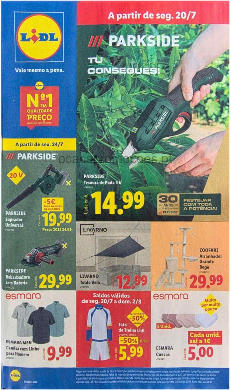 Folheto Lidl bazar – Antevisão Promoções a partir 20 de julho
