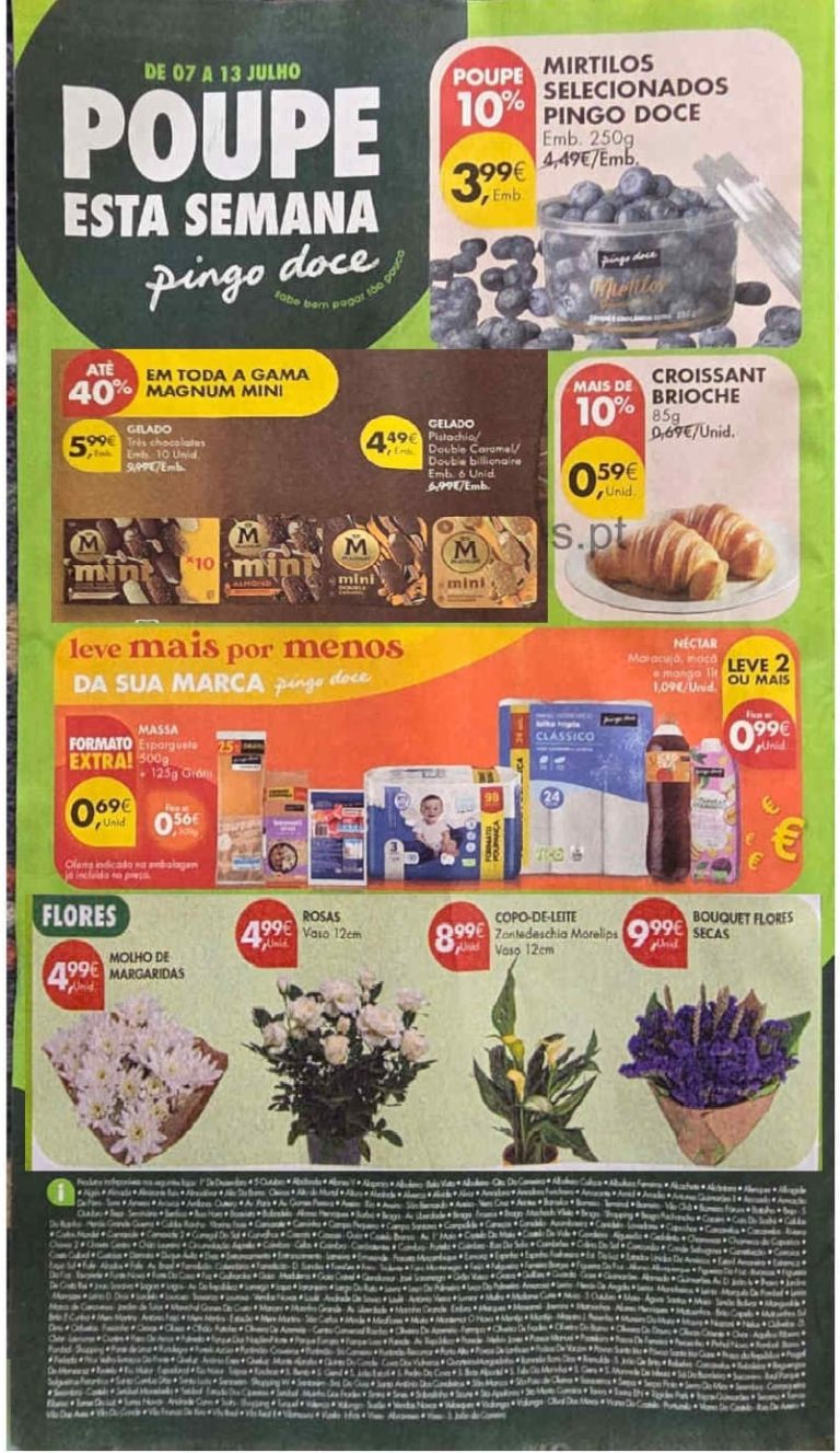 Folheto Pingo Doce Super– Antevisão Promoções de 7 a 13 julho