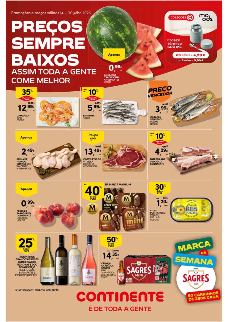 Folheto Continente Bom Dia – Antevisão Promoções 14 a 20 de julho