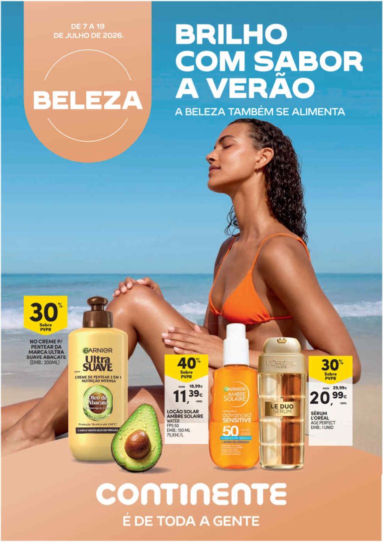 Folheto Continente Verão – Antevisão Promoções 7 a 19 de julho