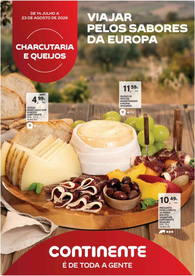 Folheto Continente sabores – Antevisão Promoções 14 julho a 23 agosto