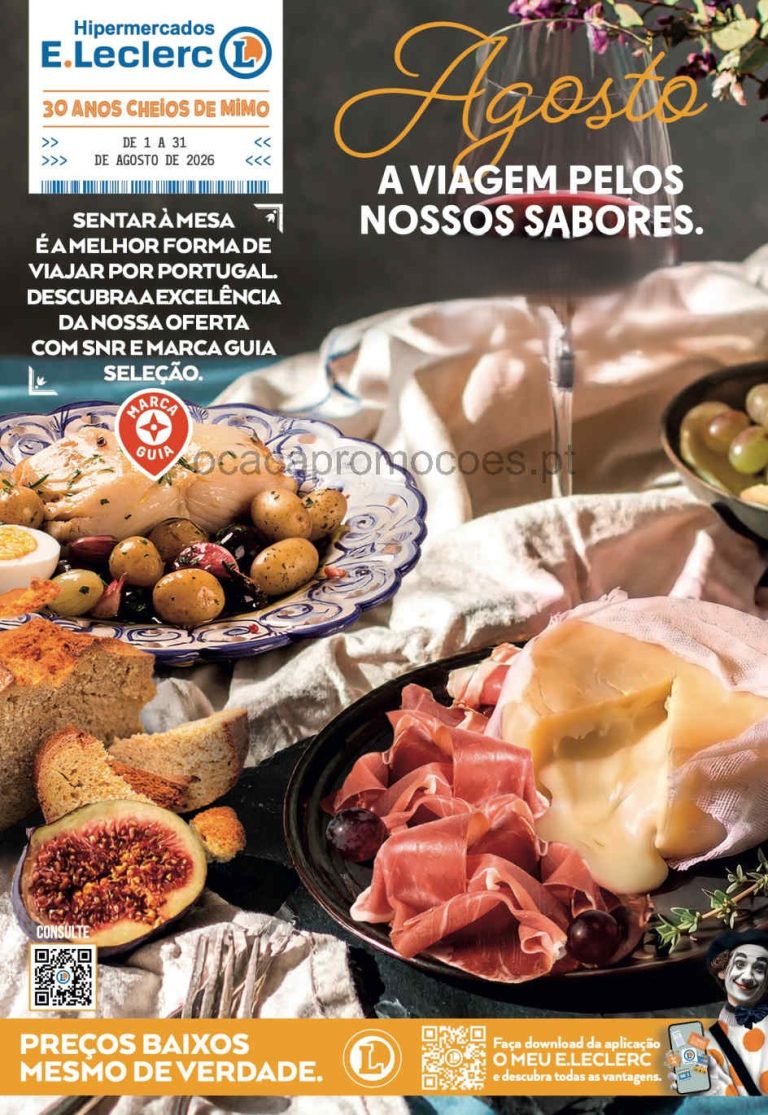 Folheto E Leclerc – Antevisão Promoções 1 a 31 de agosto