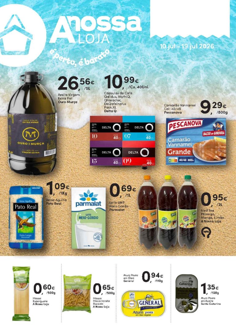 Folheto A Nossa Loja – Antevisão Promoções 10 a 19 de julho