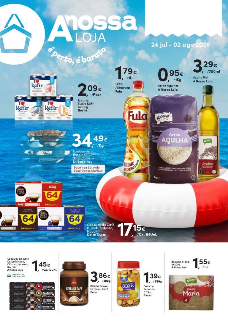 Folheto A Nossa Loja – Antevisão Promoções 24 julho a 2 agosto