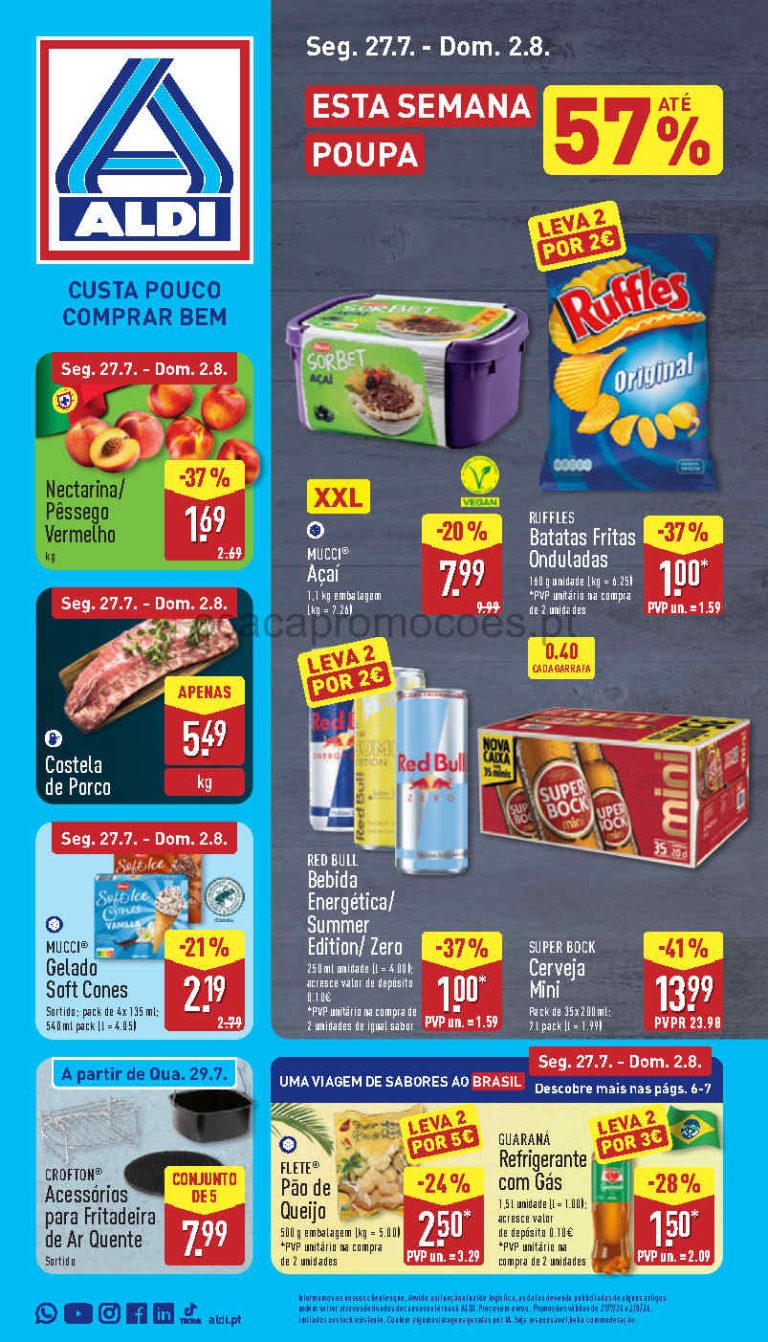 Folheto Aldi – Antevisão Promoções de 27 julho a 2 agosto