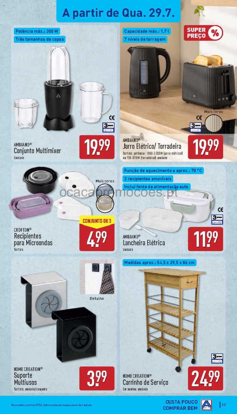 Folheto Aldi bazar – Antevisão Promoções de 29 julho a 2 agosto
