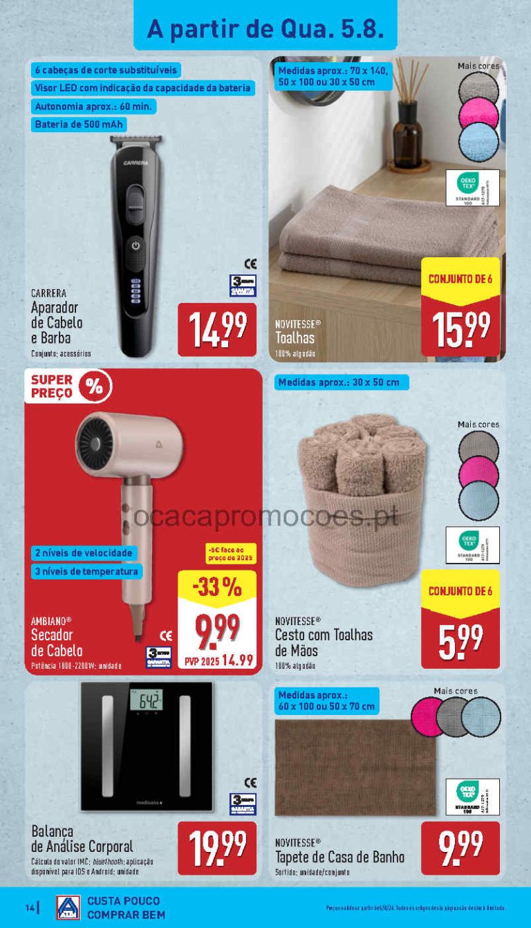 Folheto Aldi bazar – Antevisão Promoções 5 a 9 de agosto