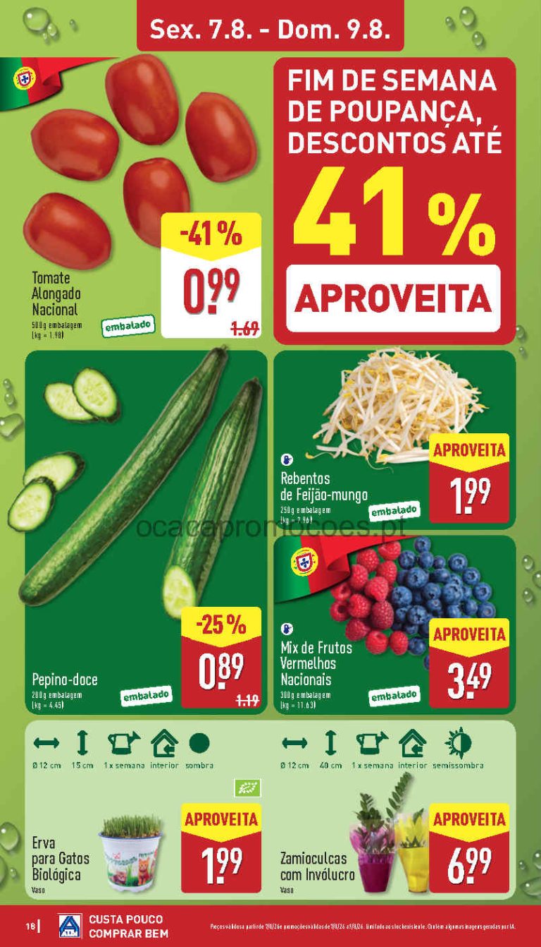 Folheto Aldi frescos – Antevisão promoções 7 a 9 de agosto
