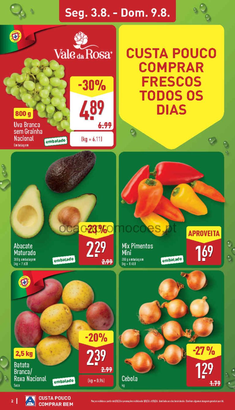 Folheto Aldi frescos – Antevisão promoções 3 a 9 de agosto
