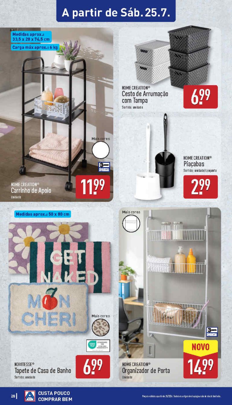 Folheto Aldi achados – Antevisão bazar Promoções 25 a 26 de julho