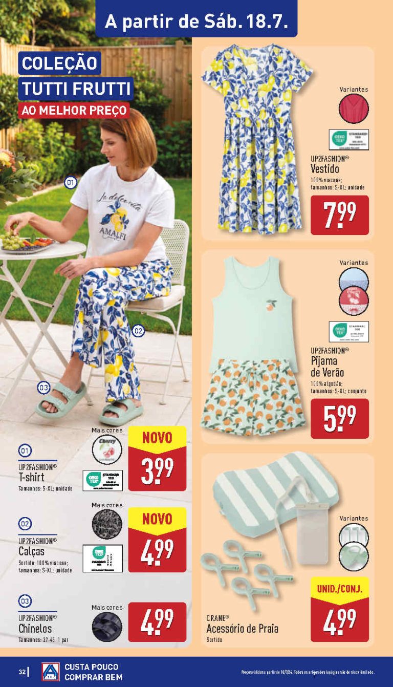 Folheto Aldi Verão – Antevisão bazar Promoções 18 a 19 de julho