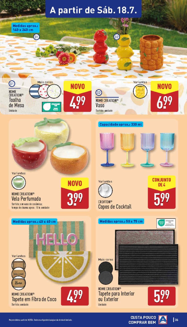 Folheto Aldi achados – Antevisão bazar Promoções 18 a 19 de julho
