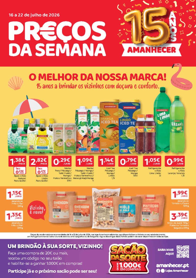 Folheto Amanhecer – Antevisão Promoções 16 a 22 de julho