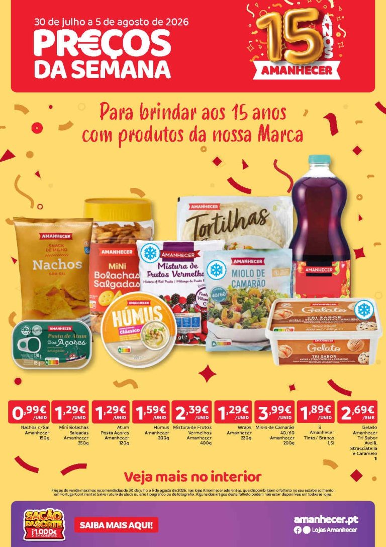 Folheto Amanhecer – Antevisão Promoções 30 julho a 5 agosto