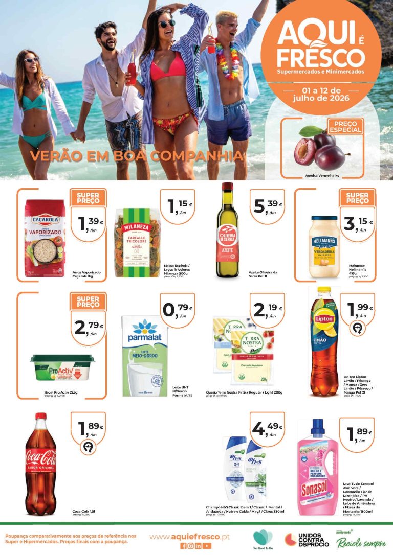 Folheto Aqui É Fresco – Antevisão Promoções 1 a 12 de julho