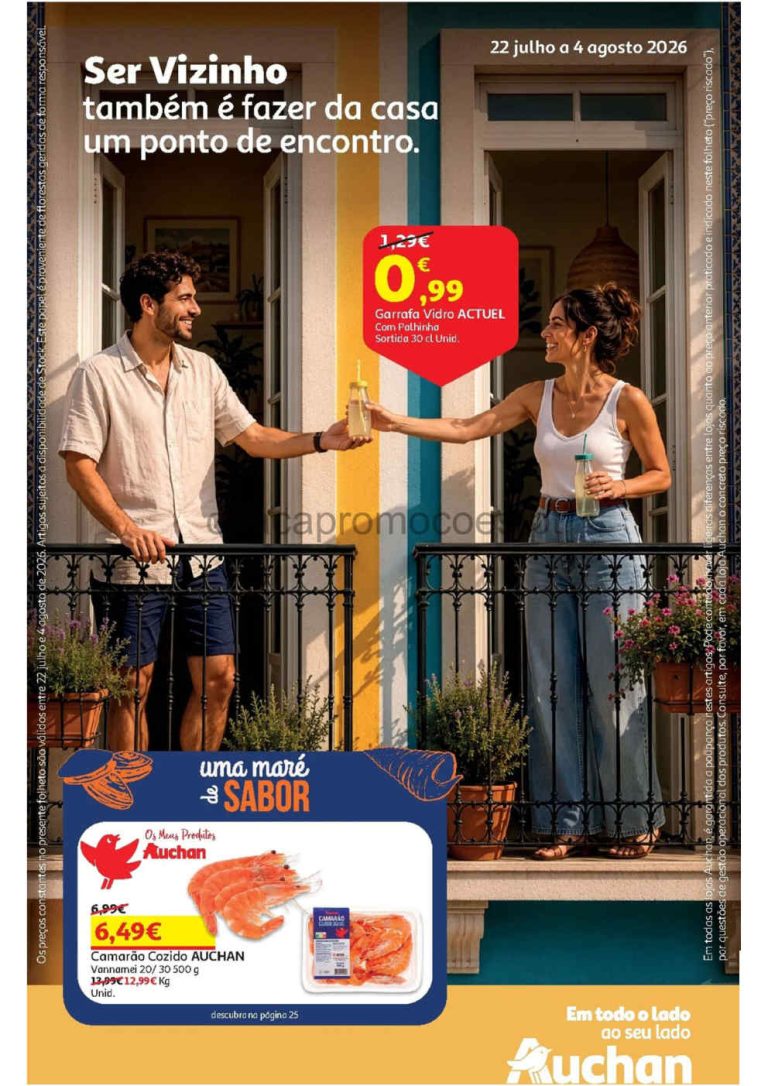 Folheto Auchan – Antevisão Promoções 22 julho a 4 agosto