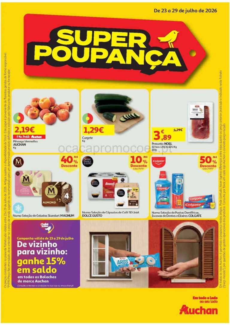 Folheto Auchan – Antevisão Promoções 23 a 29 de julho