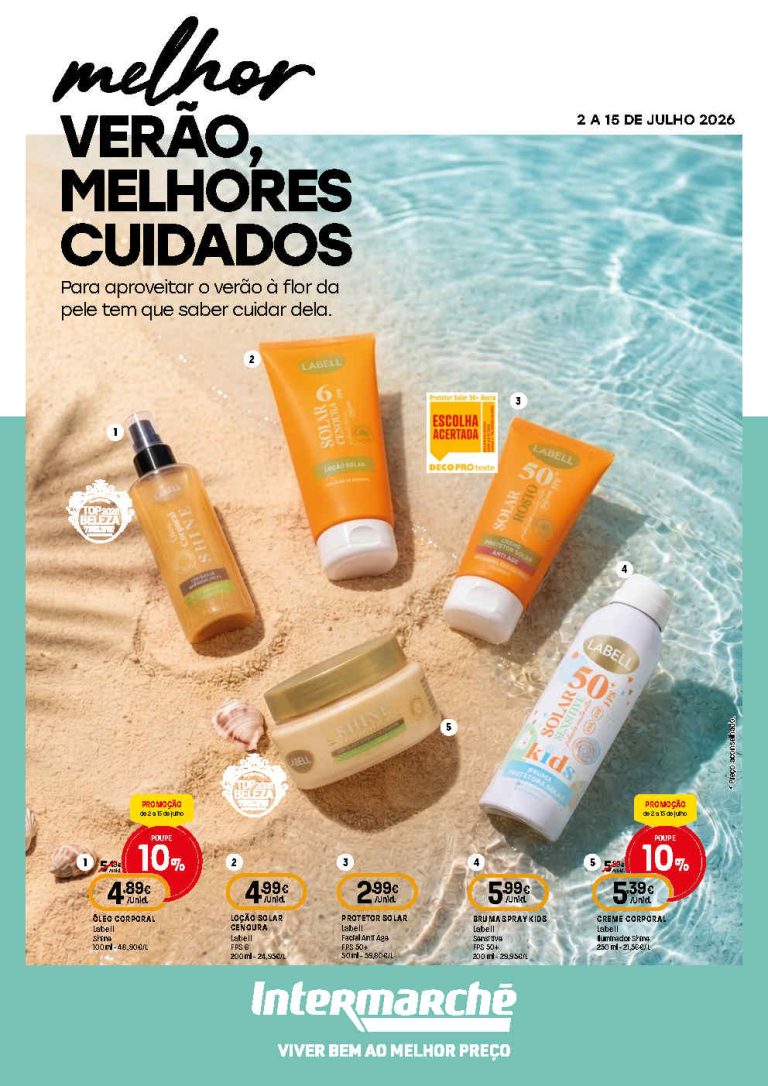 Folheto Intermarché Verão – Antevisão promoções 2 a 15 de julho
