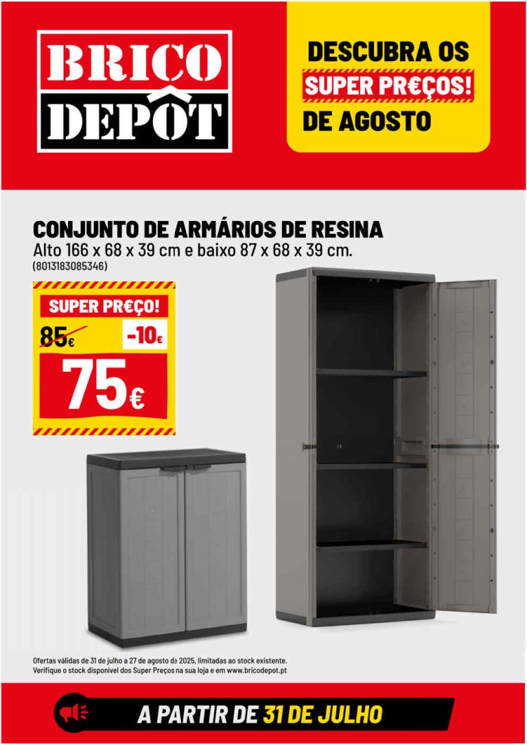 Folheto Brico Depôt – Antevisão Promoções 31 julho a 27 agosto