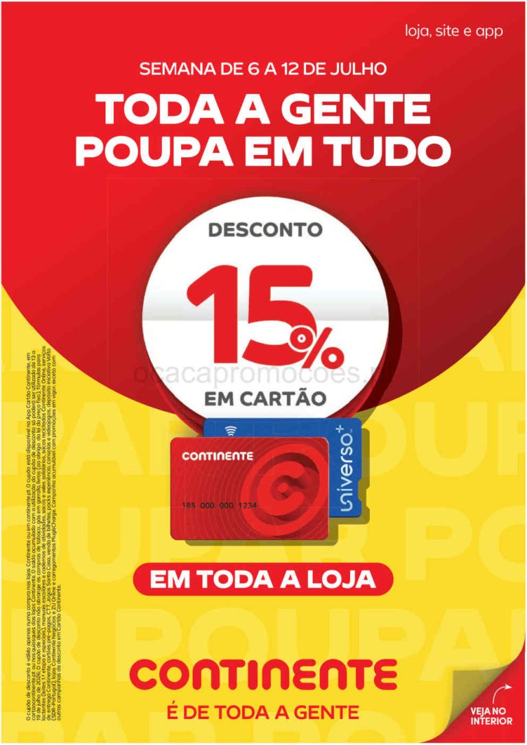 Folheto Continente – Antevisão Promoções 7 a 13 de julho