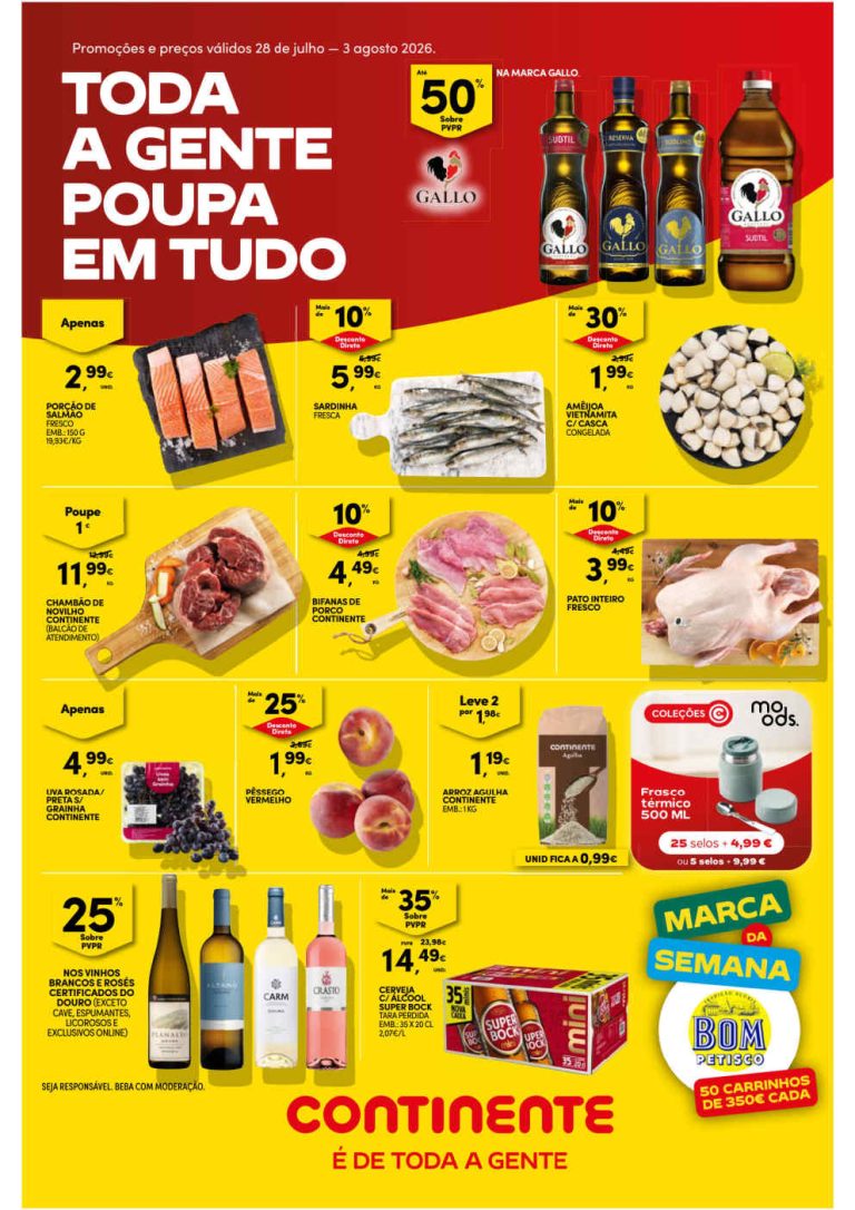 Folheto Continente Bom Dia – Antevisão Promoções de 28 julho a 3 agosto