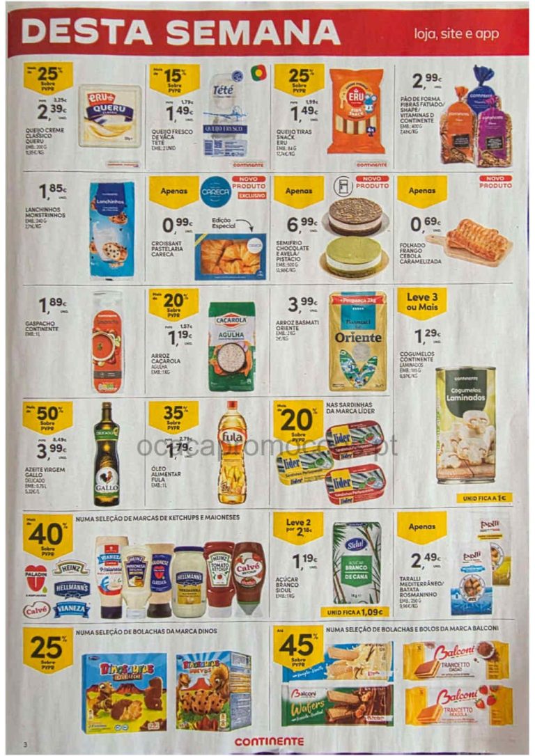 Folheto Continente Fim de Semana – Antevisão Promoções 24 a 27 de julho