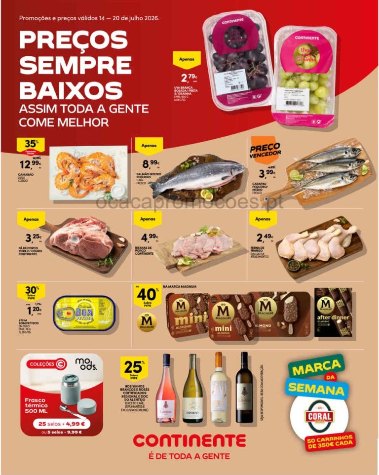 Folheto Continente Madeira – Antevisão Promoções 14 a 20 de julho