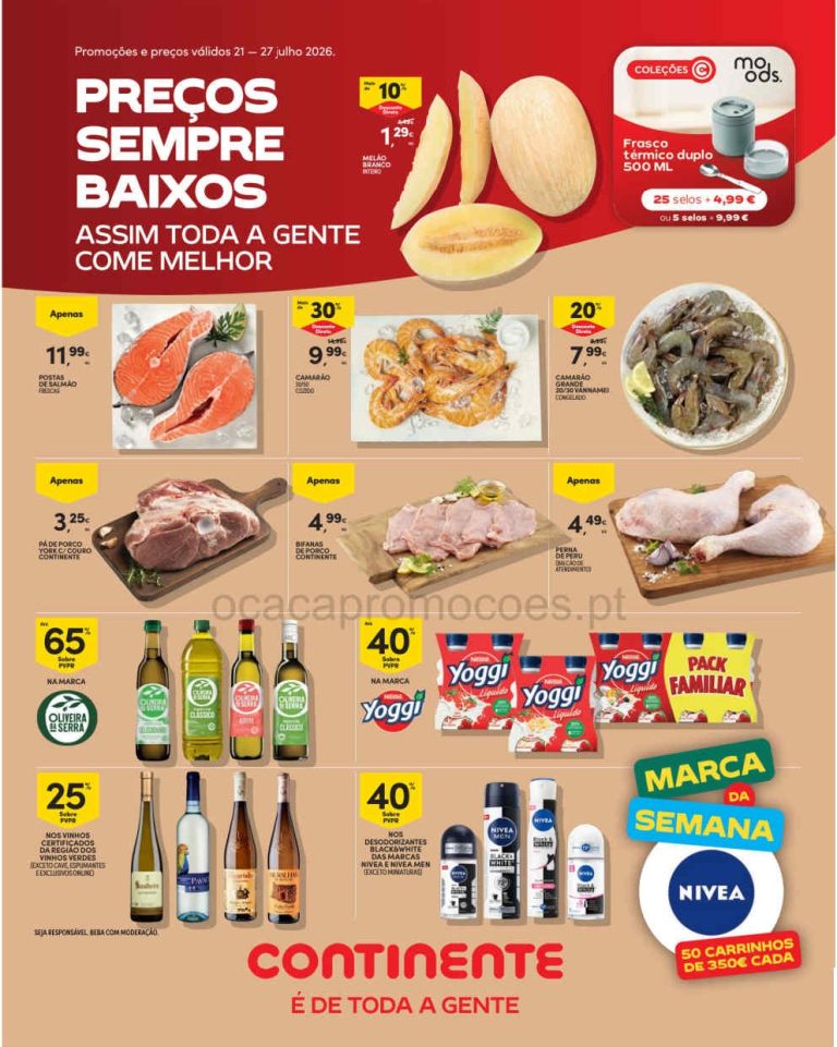 Folheto Continente Madeira – Antevisão Promoções 21 a 27 de julho