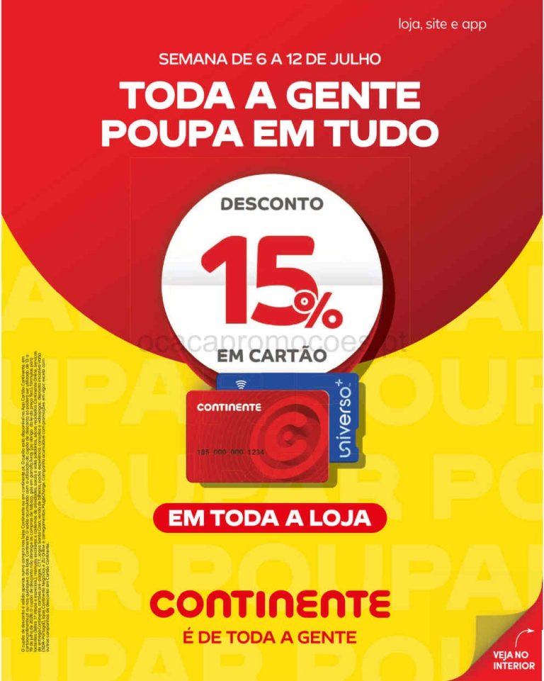 Folheto Continente Madeira – Antevisão Promoções 7 a 13 de julho