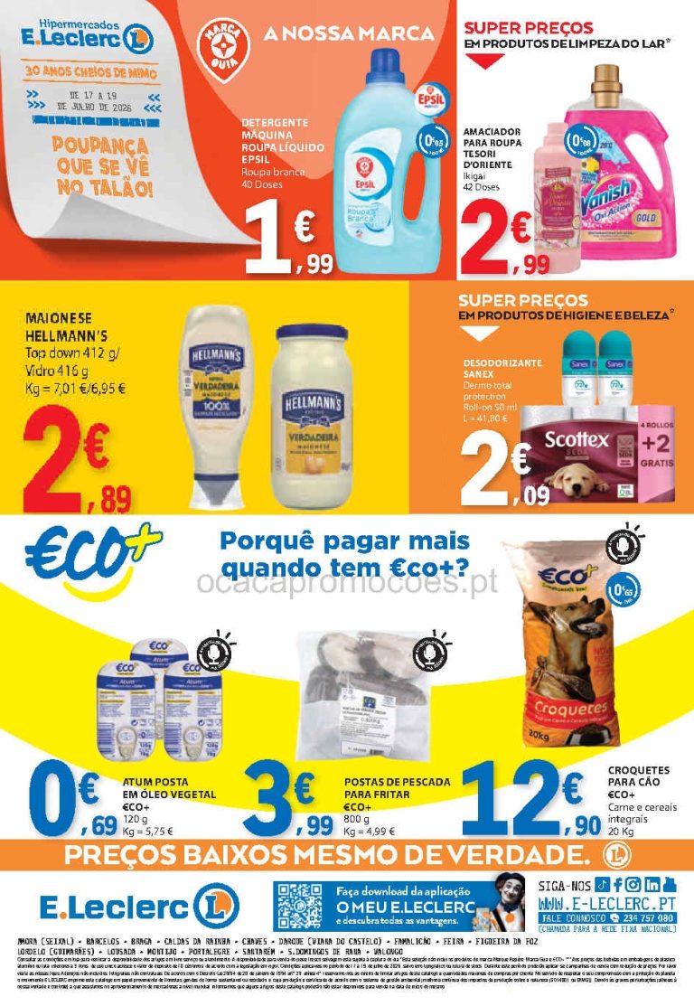 Folheto E Leclerc Fim de Semana – Antevisão Promoções 17 a 19 de julho