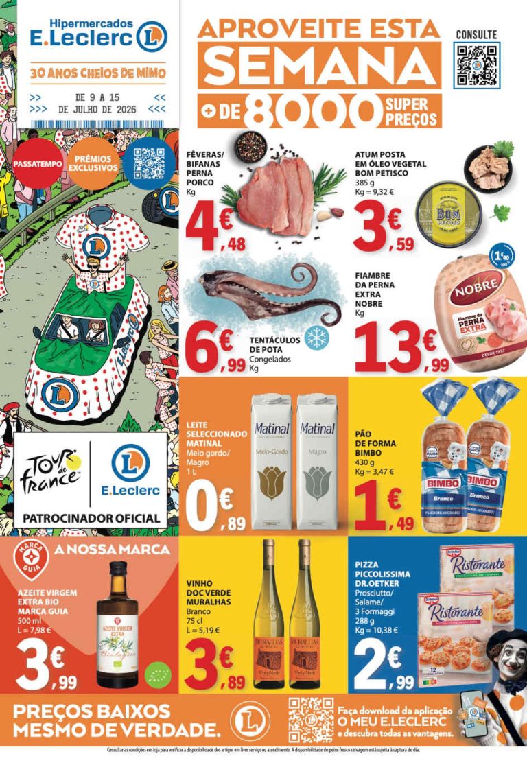 Folheto E Leclerc – Antevisão Promoções 9 a 15 de julho