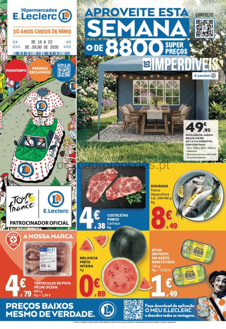Folheto E Leclerc – Antevisão Promoções 16 a 22 de julho