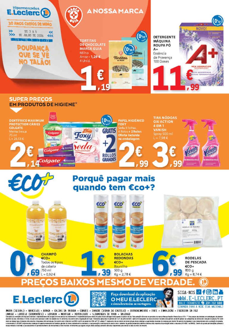Folheto E Leclerc Fim de Semana – Antevisão Promoções 3 a 5 de julho