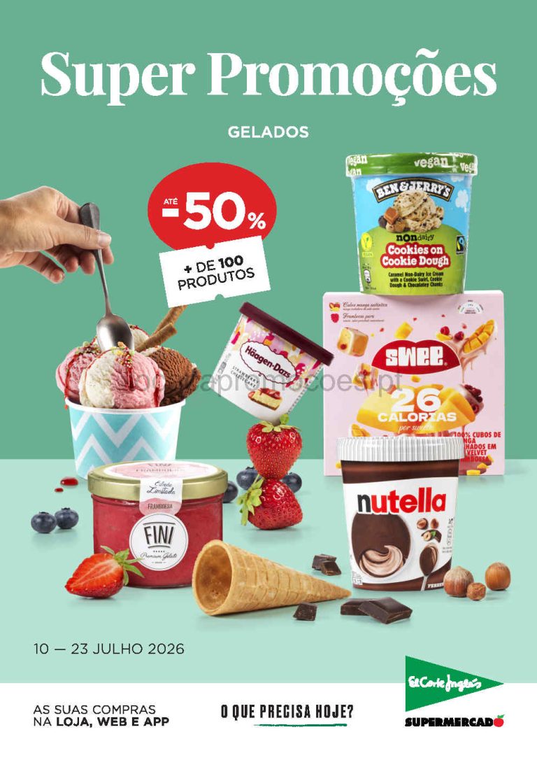 Folheto Supermercados El Corte Inglés – Antevisão Promoções 10 a 23 de julho