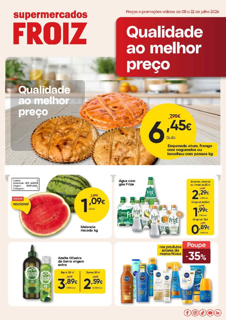 Folheto Supermercados Froiz – Antevisão Promoções 8 a 22 de julho