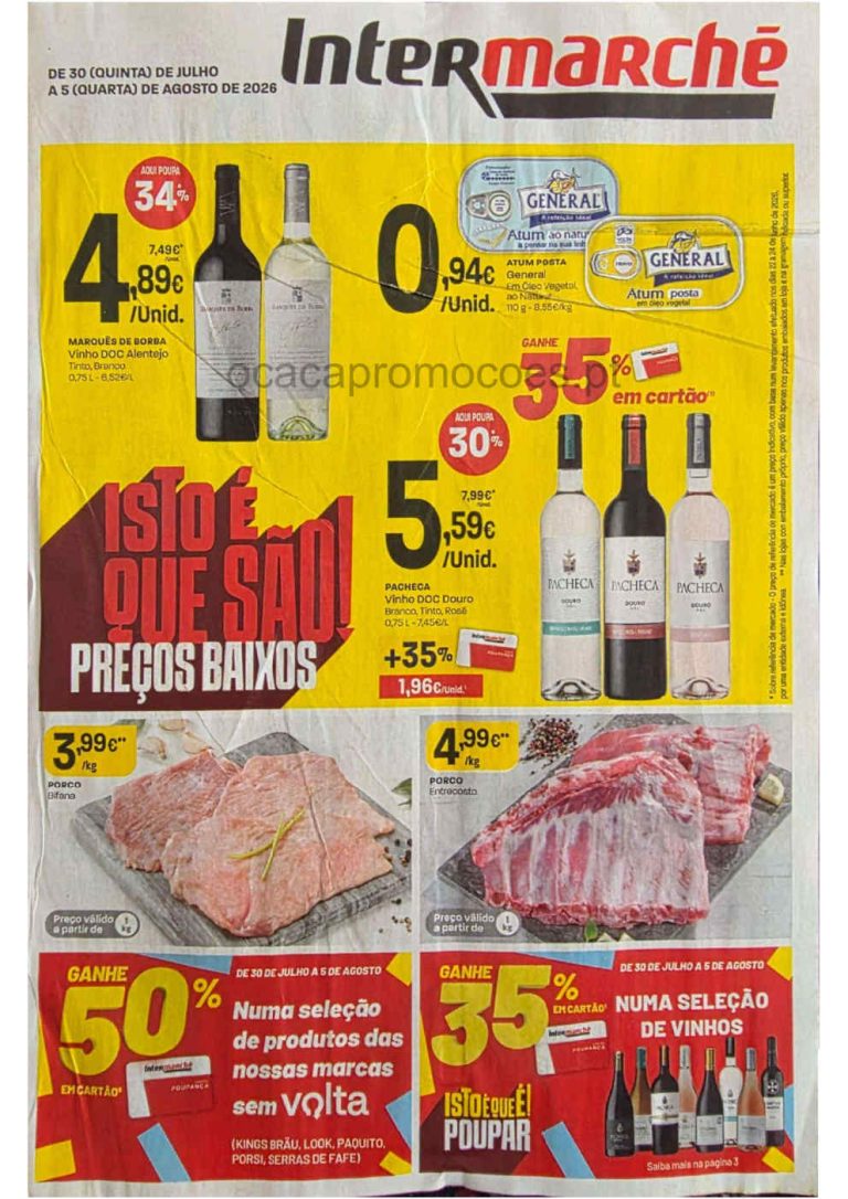 Folheto Intermarché – Antevisão Promoções de 30 julho a 5 agosto