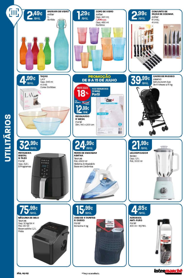 Folheto Intermarché bazar – Antevisão Promoções 9 a 15 de julho