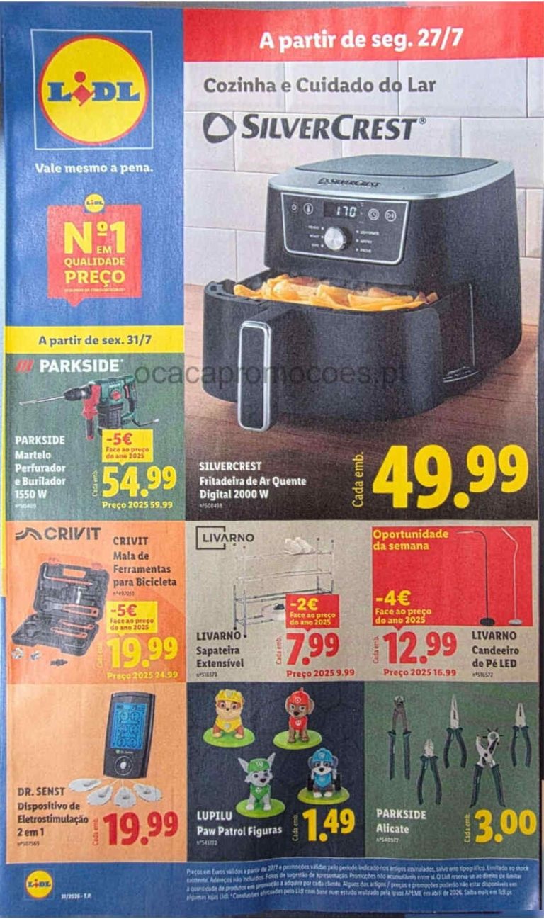 Folheto Lidl bazar – Antevisão Promoções a partir 27 de julho