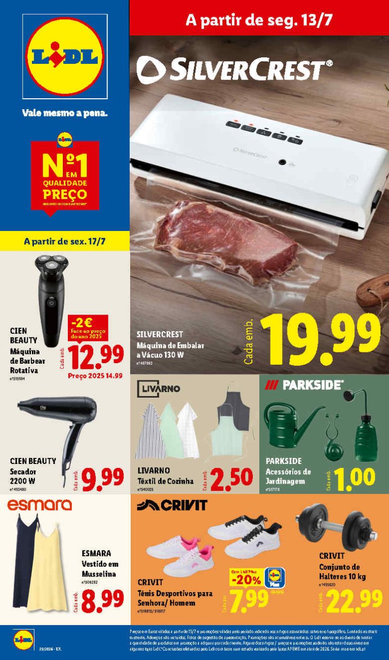 Folheto Lidl bazar – Antevisão Promoções de 13 a 23 julho