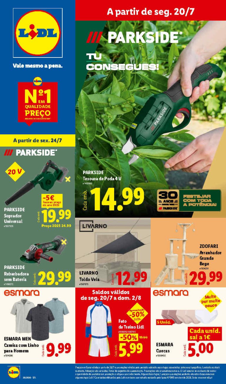 Folheto Lidl bazar – Antevisão Promoções de 20 a 30 julho