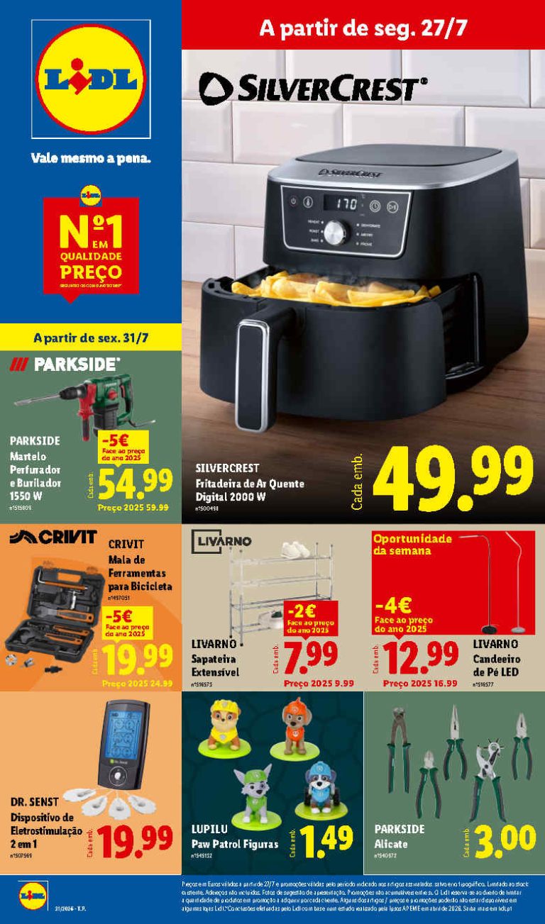 Folheto Lidl bazar – Antevisão Promoções de 27 julho a 6 agosto