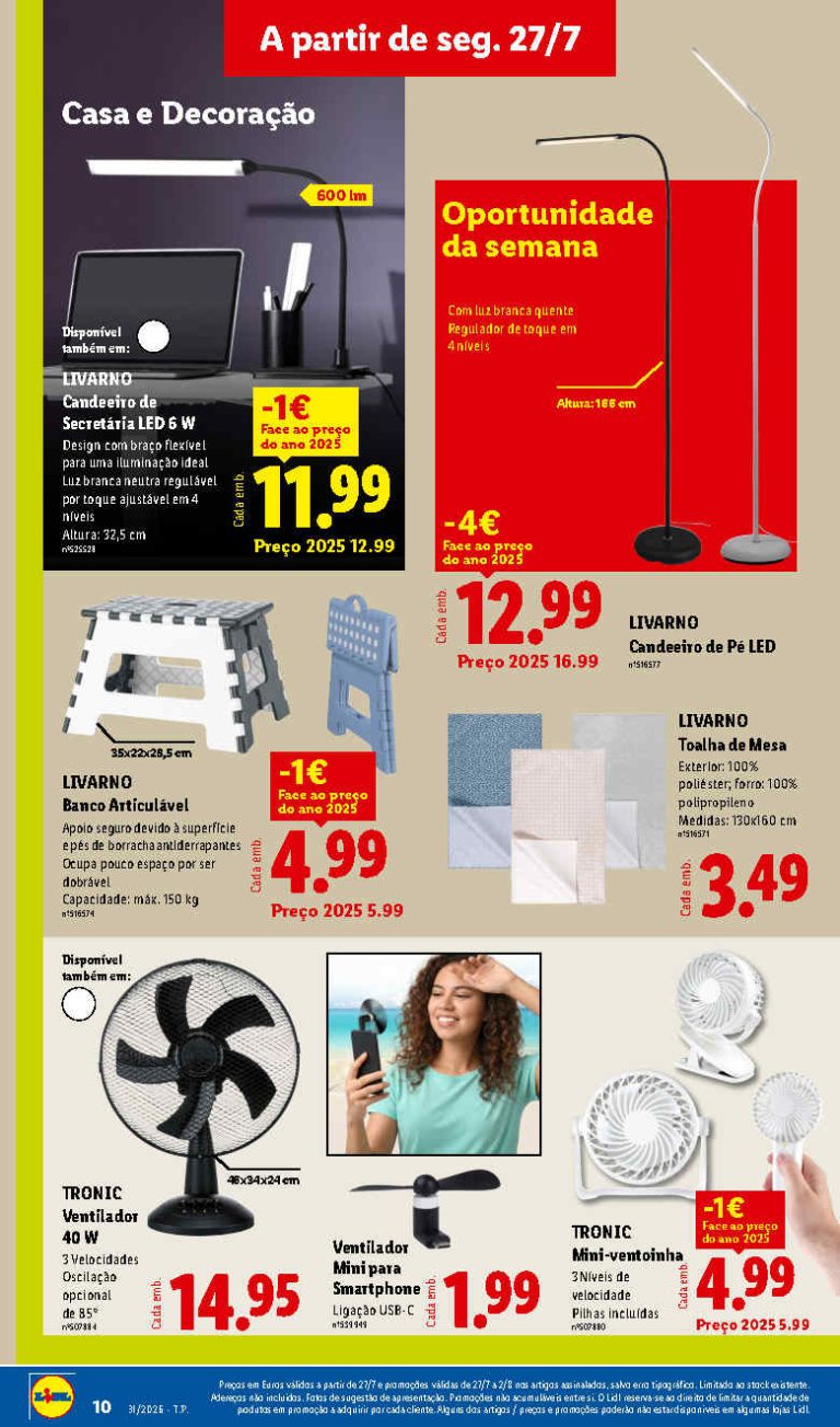 Folheto Lidl bazar – Antevisão Casa Promoções de 27 julho a 2 agosto